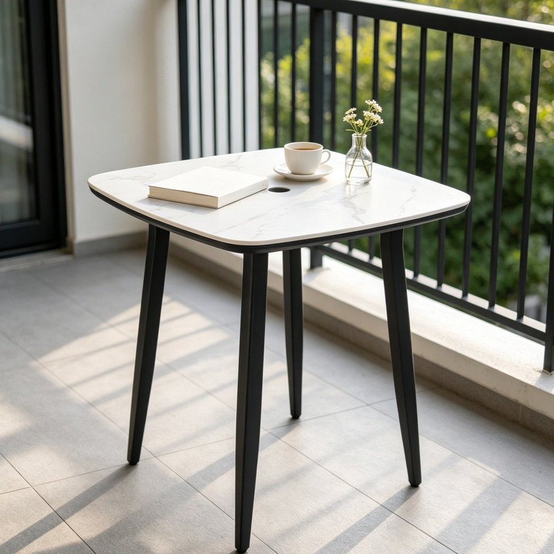 Table de bar d'extérieur carrée 35,4 po Modern Modern