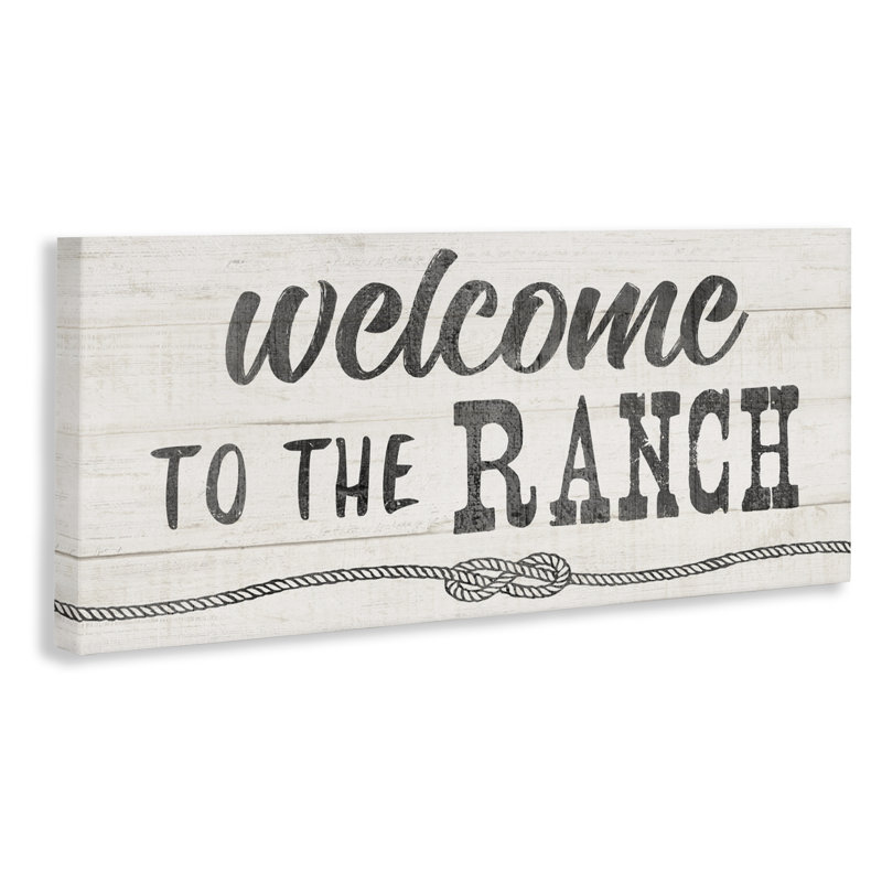 Welcome to the Ranch Canvas, design par CAD Designs, H 13 po x l 30 po
