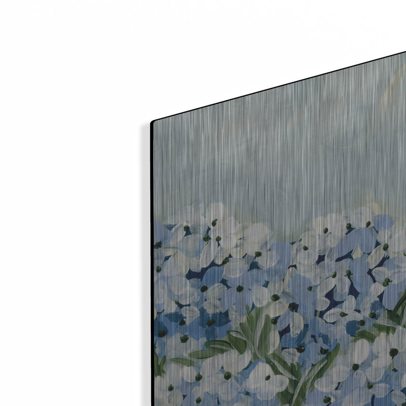 «Hydrangea Meadow 1» par Yvette St. Amant, art mural en métal, 48 po x 24 po