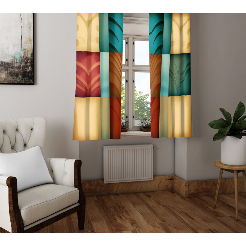 Bernardette Semi Sheer Curtain Pair, 56" W x 78" L