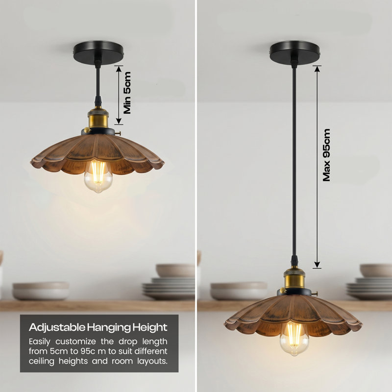 1 - Light Dome Pendant, Yes, Brushed Copper