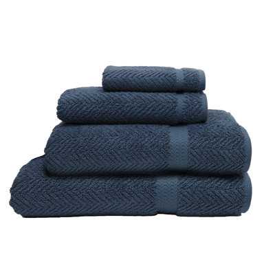 Ensemble de serviettes de bain 100% coton turc 4 pièces Herringbone