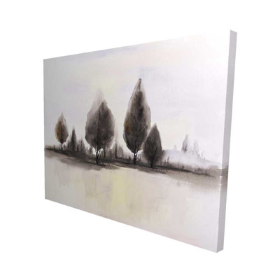 Paysage d'arbres - Art sur toile brun pour la décoration intérieure