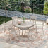 6-Person Outdoor Patio Dining Set With Metal Chairs