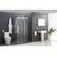1400mm W x 2000mm H Single Added Frameless Shower Door with Clear Glass