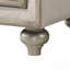 Table de chevet beige en velours