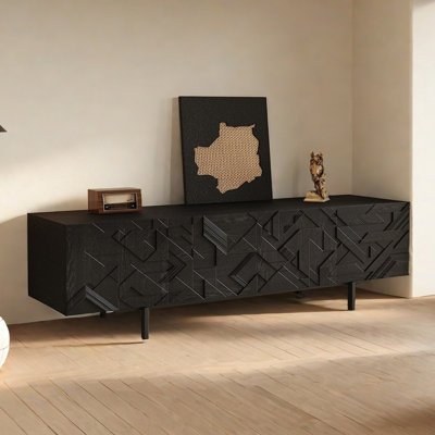 Black Modern Minimalist TV Stand