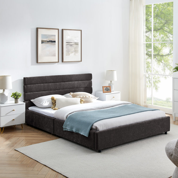Elliston Queen Size Upholstered Bed Frame