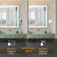 Miroir de salle de bain mural avec cadre DEL-92000437-92000431