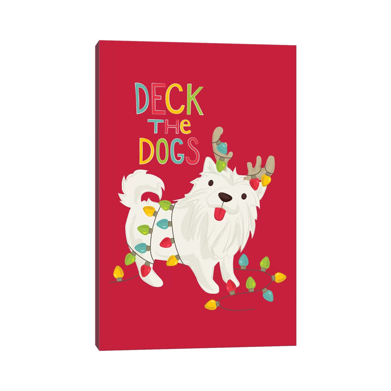 Deck The Dogs I by Dana Saulnier - Gallery-Wrapped Canvas Giclée on Canvas, Canvas, 66.04 cm H x 45.72 cm W x 1.91 cm D