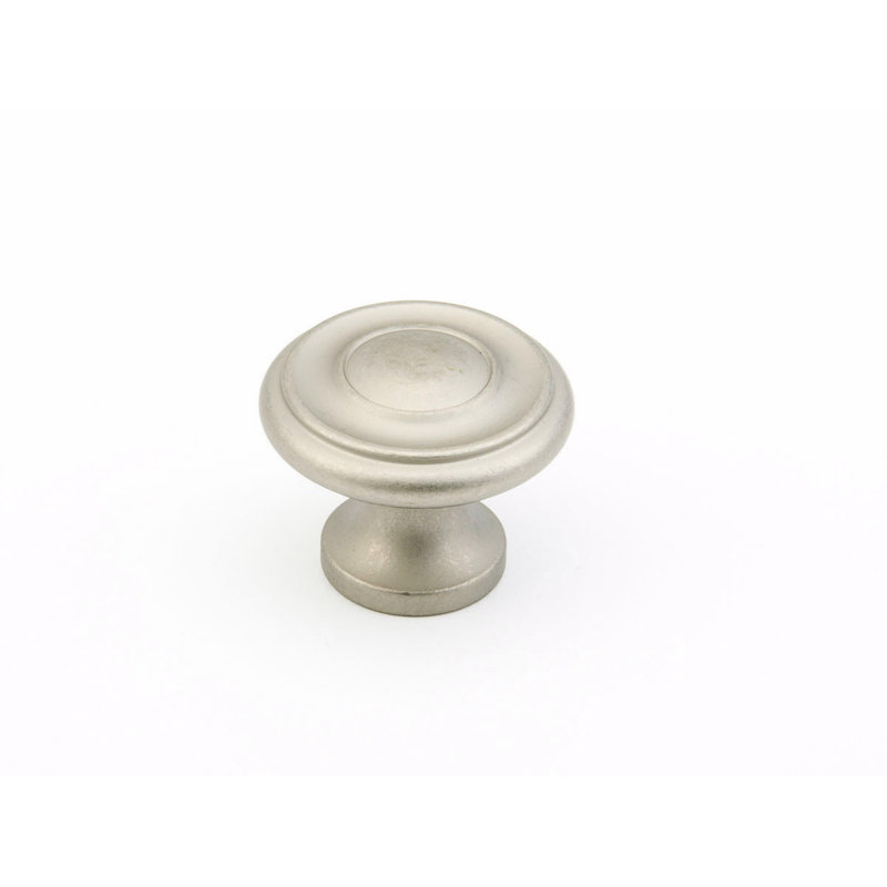 Traditional Round Knob, Distressed Nickel