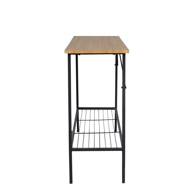 Console, table de canapé, table d'entrée avec tablettes de rangement à 2 niveaux pour le salon, la chambre à coucher, le balcon et le couloir