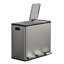 62×35.3×54cm Stainless Steel Step On Multi-Compartment Rubbish & Recycling Bin - 54L-126441987