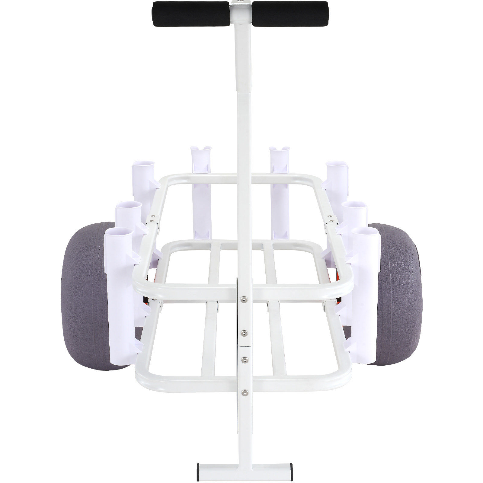 Chariot Plage Pêche VEVOR 136 Kg – 8 Porte-Cannes – Roues Gonflables 280 Mm – Acier Robuste Pour Sable