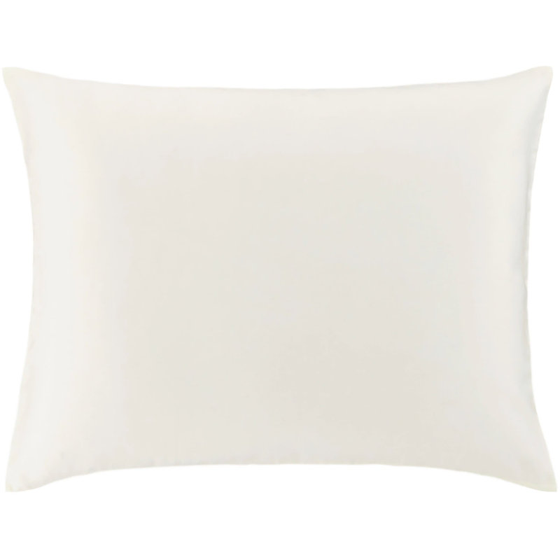 Silken Solid Sham, Ivory, Euro