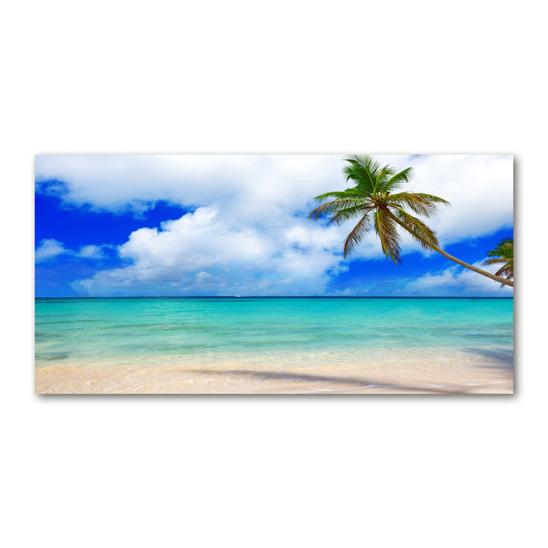 Leinwanddruck - Wandkunst - Drucke auf Leinwand - 140X70 Bild Bildthema: Karibischer Strand