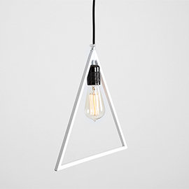 1 - Light White Geometric Pendant, White