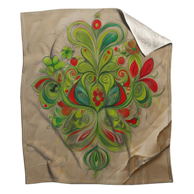 Couvertures florales à dessin abstrait
