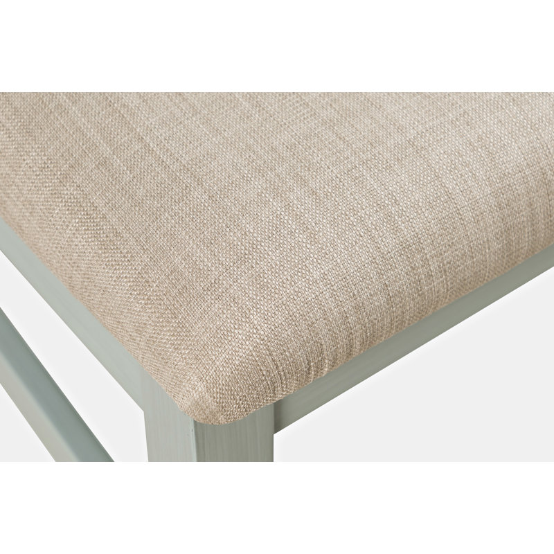 Barna 19'' H Upholstered Acacia Side Chair, Earl Gray