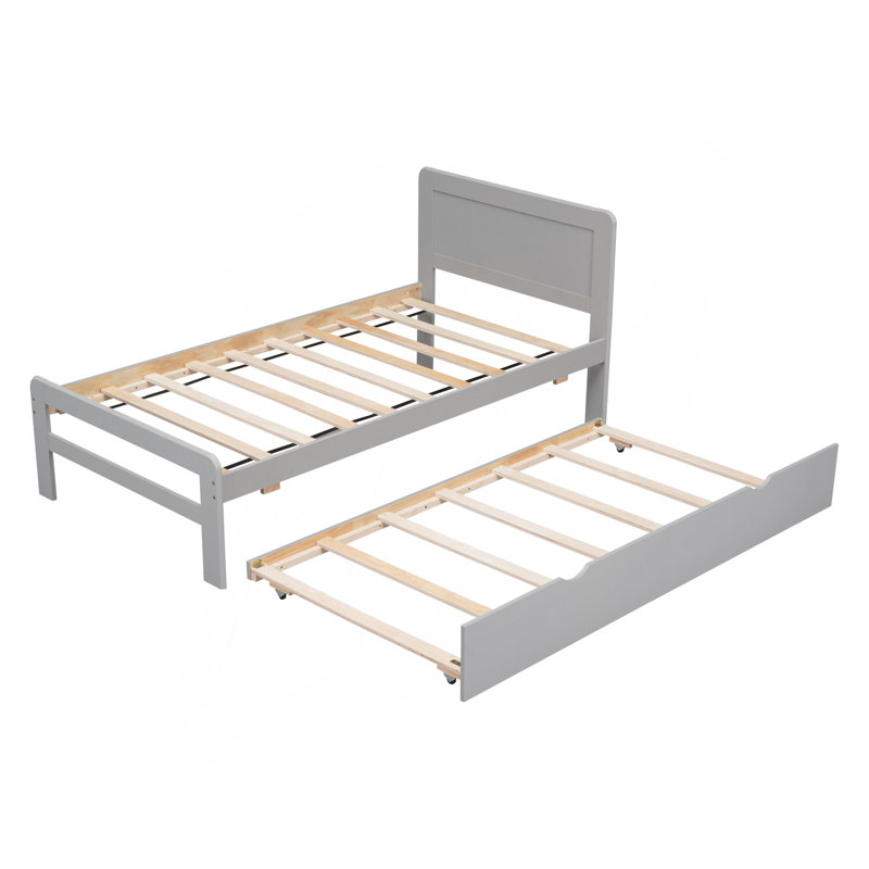 Base de lit plateforme robuste et élégante avec lit gigogne pour plus d'espace de sommeil et de longévité.