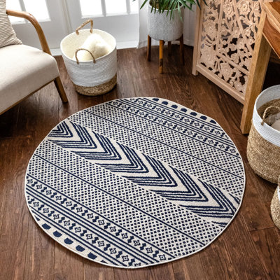 Tapis bleu foncé Southwestern