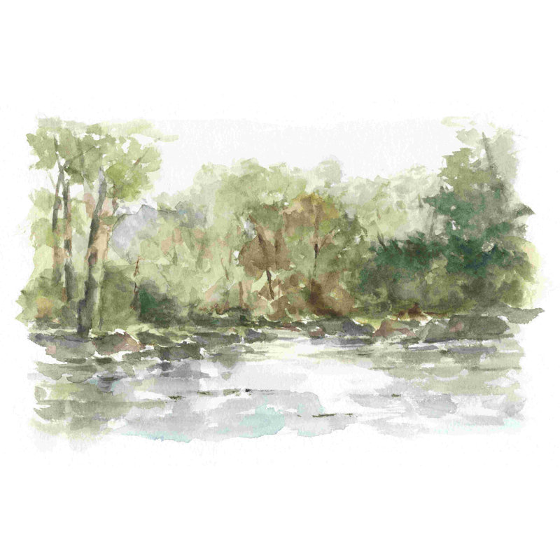 Wooded Stream II, H 32 po x l 48 po