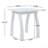 SELMA Acacia Wood Accent Side Table In White PU, Weather-Resistant Rectangular End Table For Patio, Garden, Lawn, And Living Room
