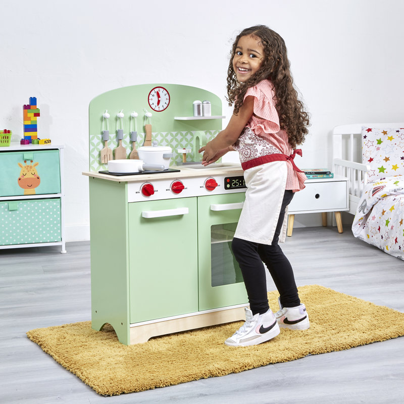  Kids Wooden Retro Play Kitchen Set