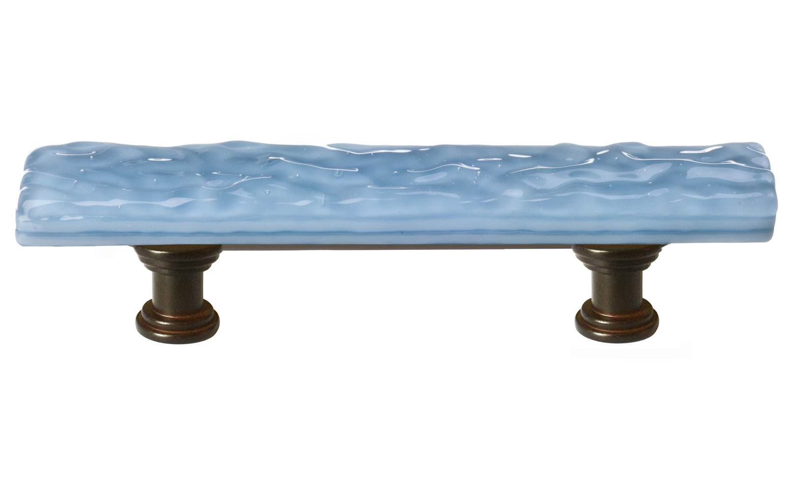 Skinny Glacier Bar Cabinet Pull, Oil Rubbed Bronze, Powder Blue
