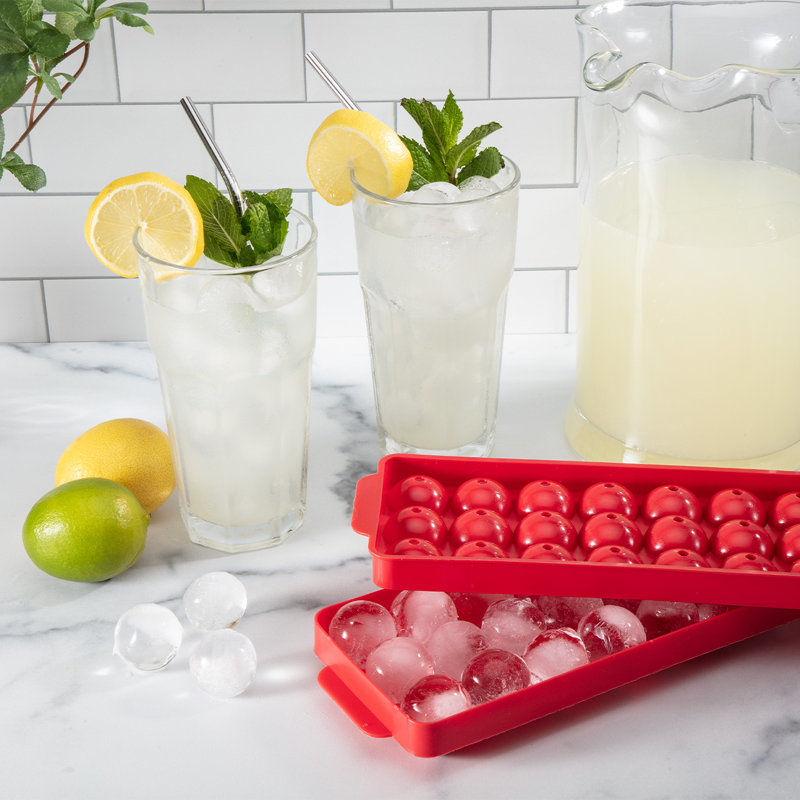 Plastic Ice Cube Tray, Red