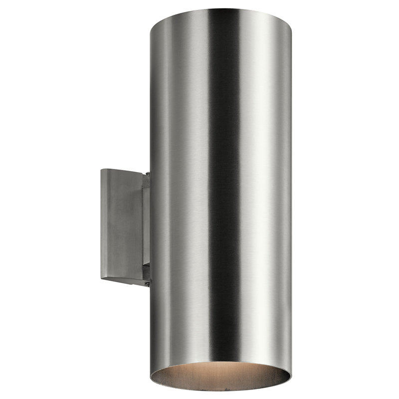 Applique murale d'extérieur Deerfin, Aluminium brossé, H 7 po x l 4,75 po