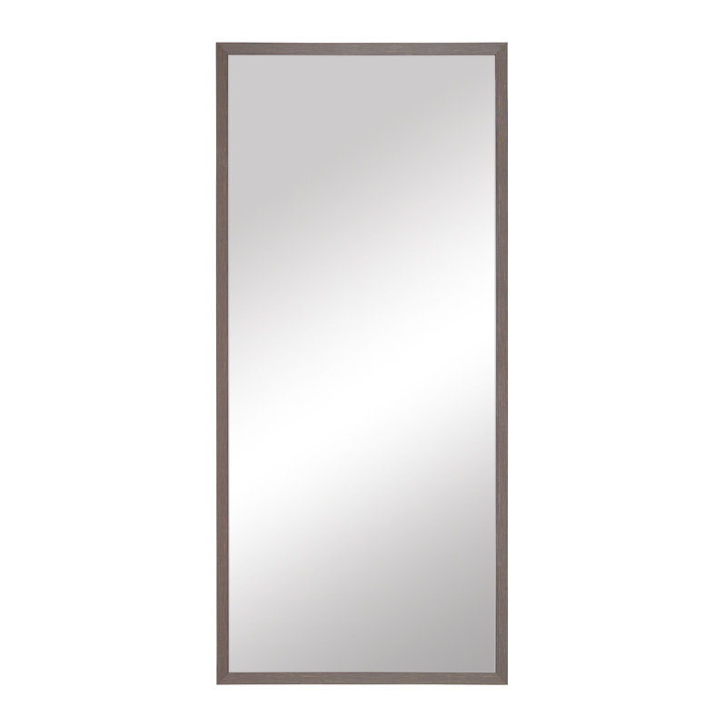 Wood Framed Mirror with Safety Backing Ideal for Bathroom / Vanity Mirror Ellis Collection, 26" x 32", Espresso Textured