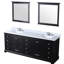 Meuble-lavabo double 84 po X 22 po, plateau en marbre de culture, robinet inclus, 34 miroirs, éraflures et taches avec du robinet, teinture pour la durabilité-1496374451