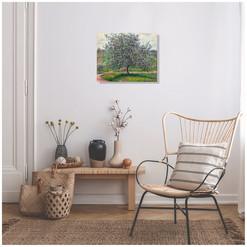 Reproduction d'art classique sur toile, "The Apple Tree" par Claude Monet, estampe numérique sur toile pour décoration intérieure