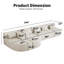 Canapé modulaire 144 "sans os avec deux méridiennes pour le salon, beige-350651374