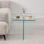 Table de bout en verre trempé transparent