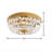 Jessica Brushed Brass 3-Light 11.8" Crystal Basket Flush Mount