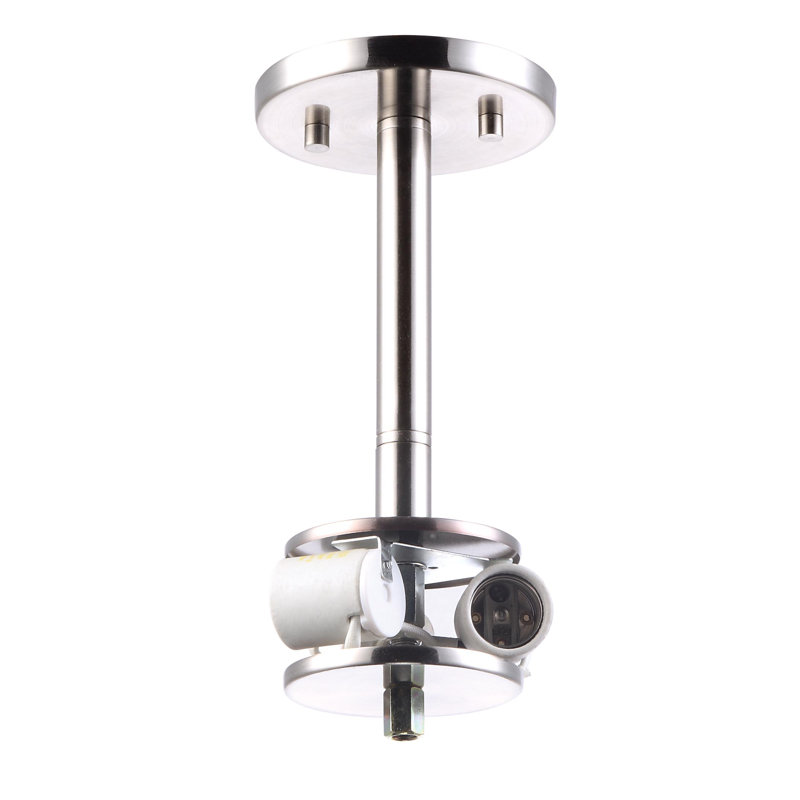 Smeralda Semi Flush Mount, Maroon, Satin Nickel, 10.5" H x 11.5" W x 11.5" D