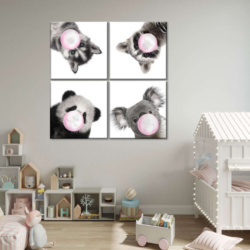 «Funny Furry Animals», reproduction sur toile, H 26 po x l 26 po