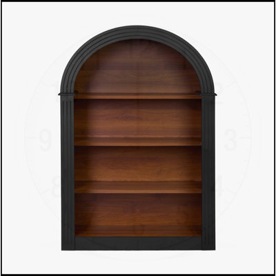 Tall 4-Shelf Wood Arched Bookcase, Stylish and Stable Storage for Books and Decor in Library, Bedroom, or Living Room by Winston Porter