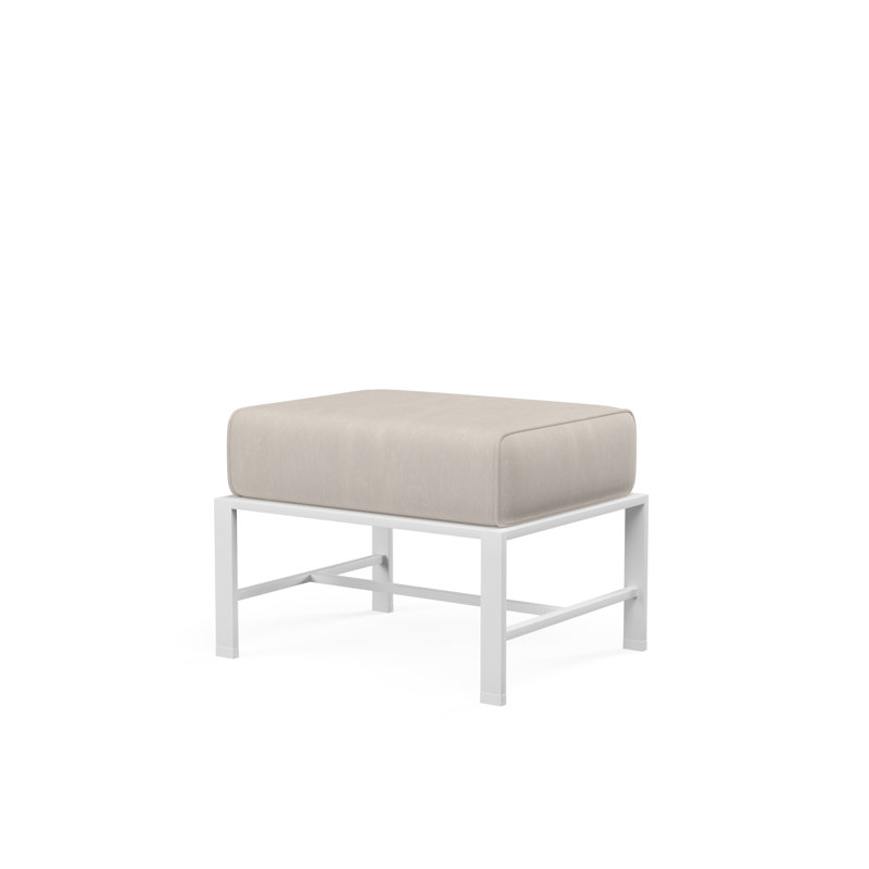 Bristol Outdoor Ottoman, Canvas Flax Sunbrella®
