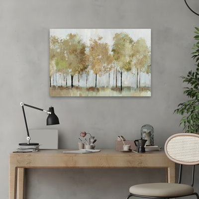 Arbres et forêt, art de la forêt ensoleillée