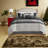 Black King Faux Suede Bedding Set, Polyester Comforter For Modern Home