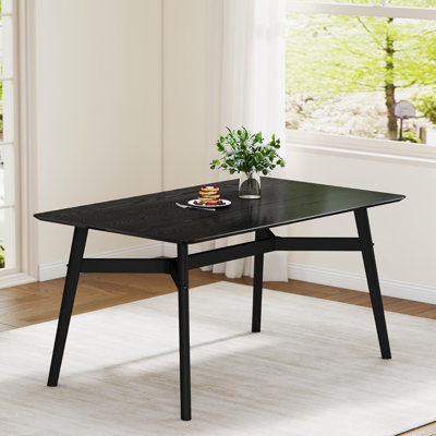Grande table de salle à manger moderne en bois pour 4 à 6 personnes, 59 po