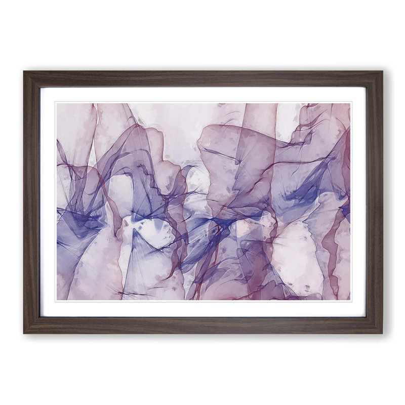 Gentle Movement in Abstract - Picture Frame Graphic Art Print, 62cm H x 87cm W x 2cm D, Walnut Framed