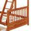 Lit simple superposé au dessus d'un lit double avec tiroirs Janete Kids-1647637519