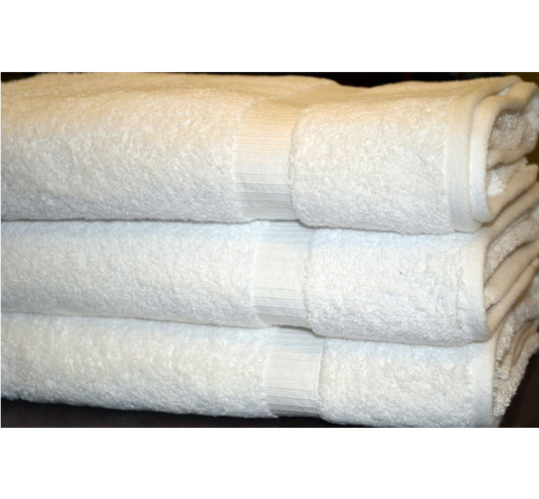 GOB Collection White 6 Piece 100% Cotton Bath Towel Set by Rifz (Set of 6) Rifz