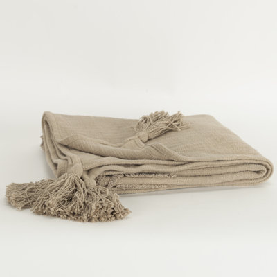 Jeté 100% coton tissé et texturé