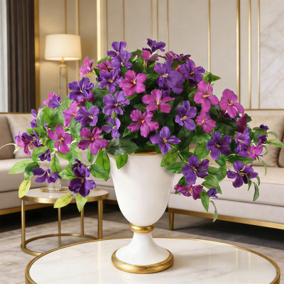 2 Bundles Realistic UV-Resistant Artificial Silk Flowers For Outdoor Decor ,  Patio, Garden, Porch & Event Styling