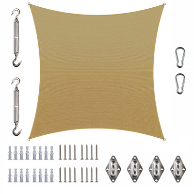 Toile d'ombrage carrée Royal Shade avec quincaillerie